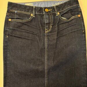 Gap 1969 Dark Rinse 100% Cotton Denim Mini Skirt EUC Size 0